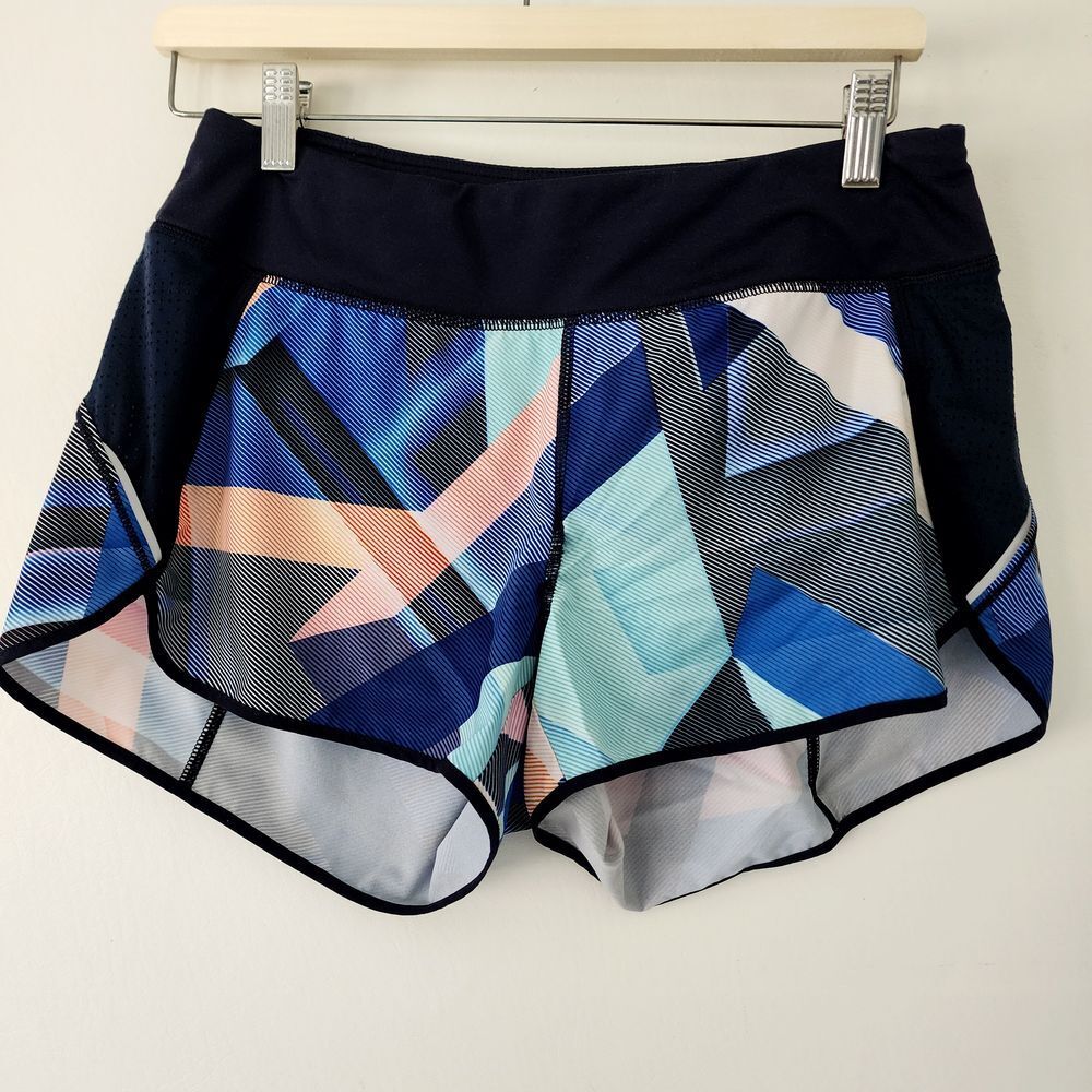 Athleta multi colored athletic running‎ shorts womens size S